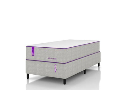 Cama Box Solteiro Com Colchão   D28+D25 88x188 Ultra Relax Smartz