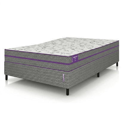 Cama Box  com Colchão Casal  D45 Ortovip  138x188x55 Smartz