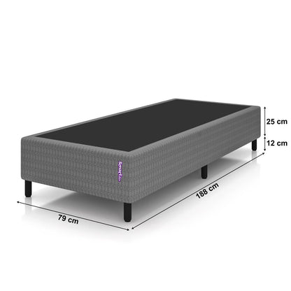 Cama box  solteiro com colchão acction D20 78x188x14 Smartz