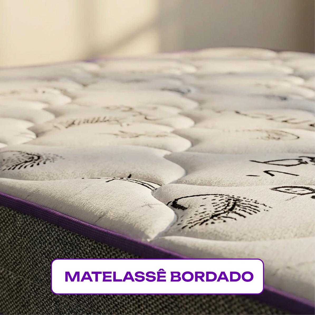 Conjunto Cama Box Casal Com Colchão  138x188x43 Ortovip  Smartz
