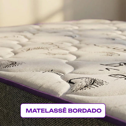 Conjunto Cama Box Casal Com Colchão  138x188x43 Ortovip  Smartz