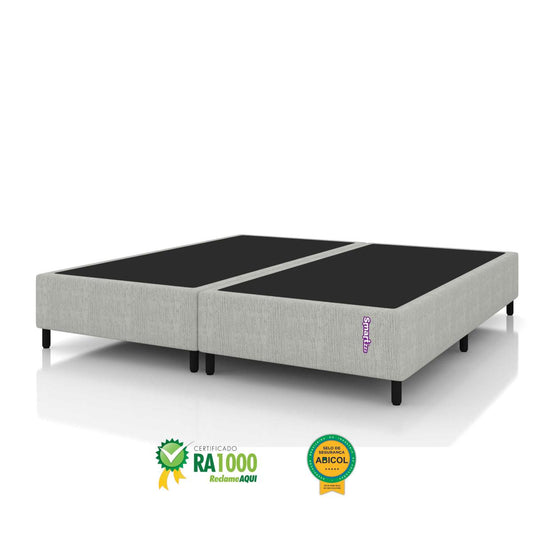 Cama Box Jaquard Cayambe Bege Queen 198x158x25 cm Smartz