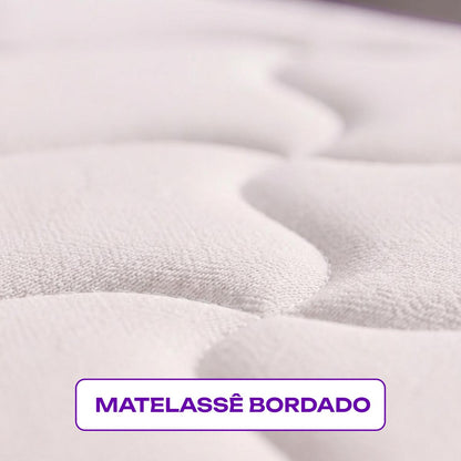 Cama Box com Colchão Solteiro Dallas 188x88x65 Smartz