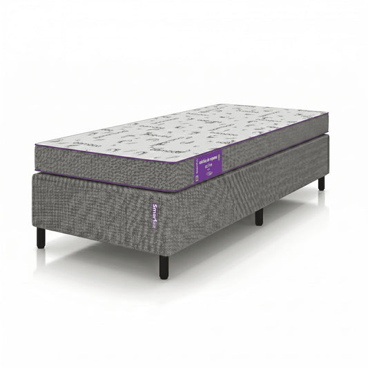 Cama Box com Colchão Solteiro D23 Acction  78x188 Smartz