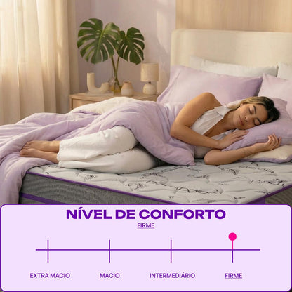 Cama Box com Colchao Solteiro D33 Acction 78x188x  Smartz