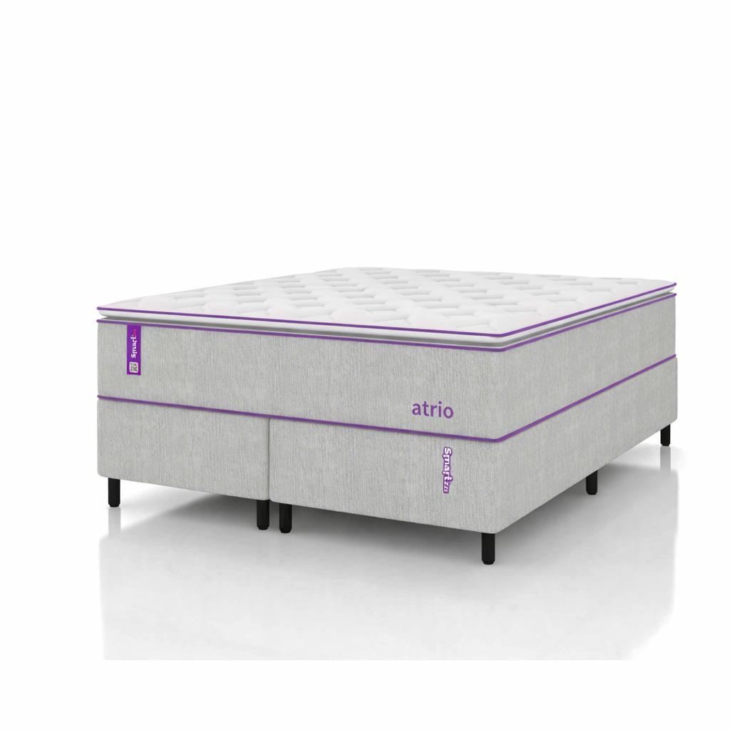 Cama Box  Queen com Colchão D26/D28 158x198 ATRIO Smartz