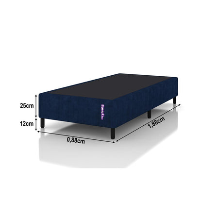 Cama Box com Colchão Solteiro Dallas 188x88x65 Smartz