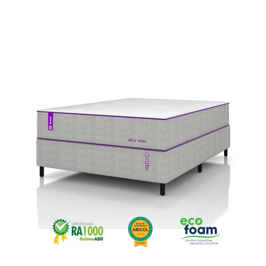 Cama Box  Casal Com Colchão D28+D25 138x188x28 Ultra Relax Smartz