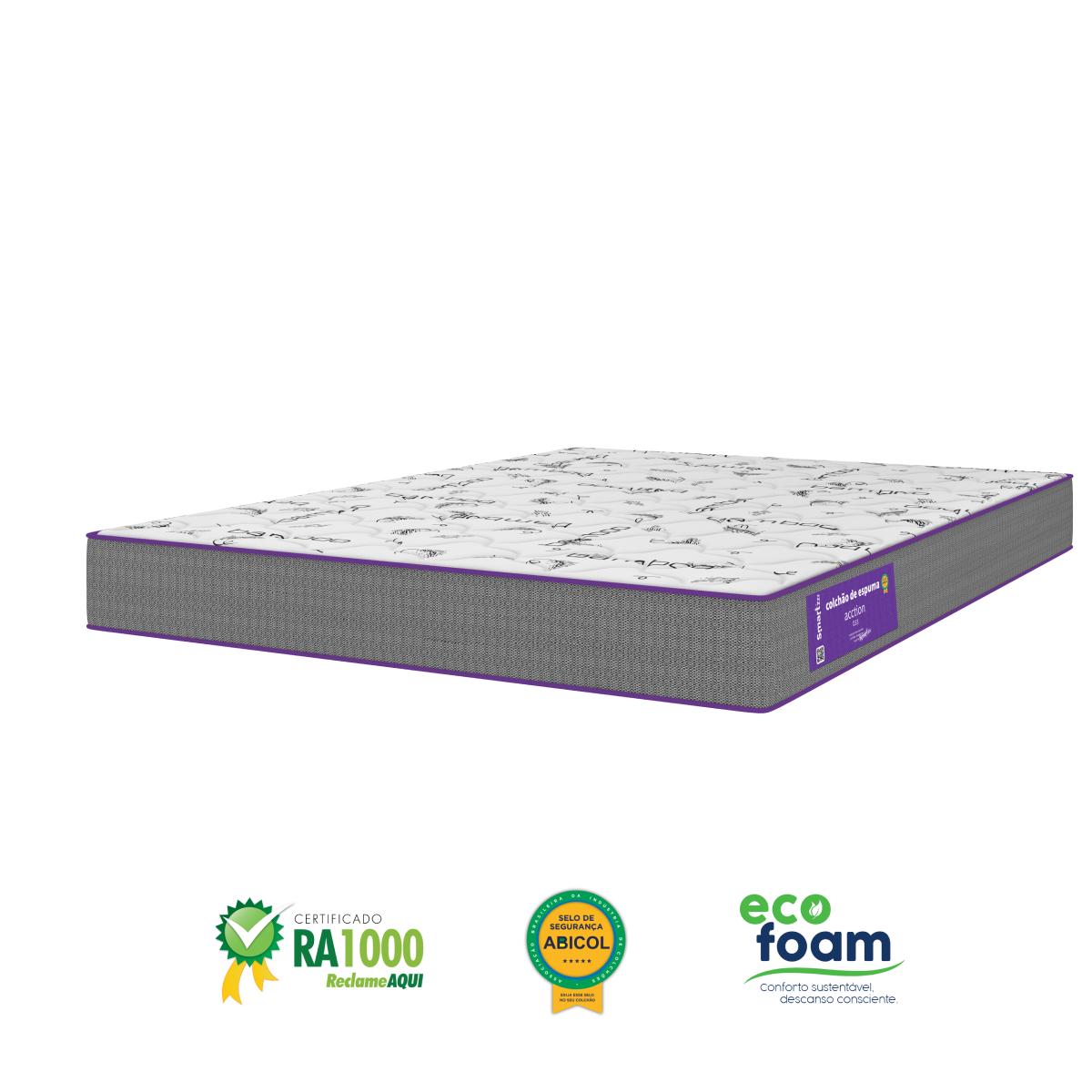 Colchão Casal D33 138x188x17 Acction Smartz