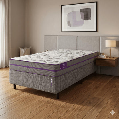 Cama Box com Colchão Solteiro D45  Ortovip 88x188x55 Smartz