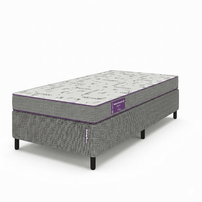 Cama Box com Colchão Solteiro D33 Acction 88X188 Smartz