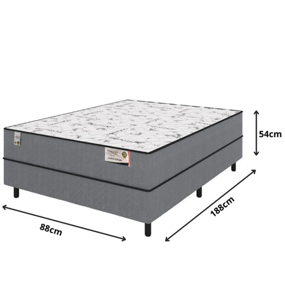 Cama Box Casal Conjugado Espuma 138x188x54 Plumatex