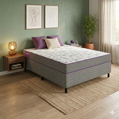 Cama Box com Colchão Casal D23 Acction 138x188x51 Intermediário