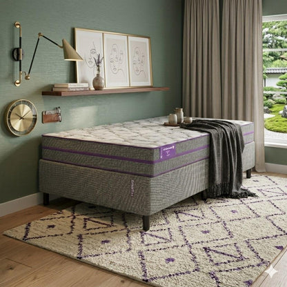 Cama Box com Colchão Solteiro D28 Ortovip 88x188x55 Firme Smartz