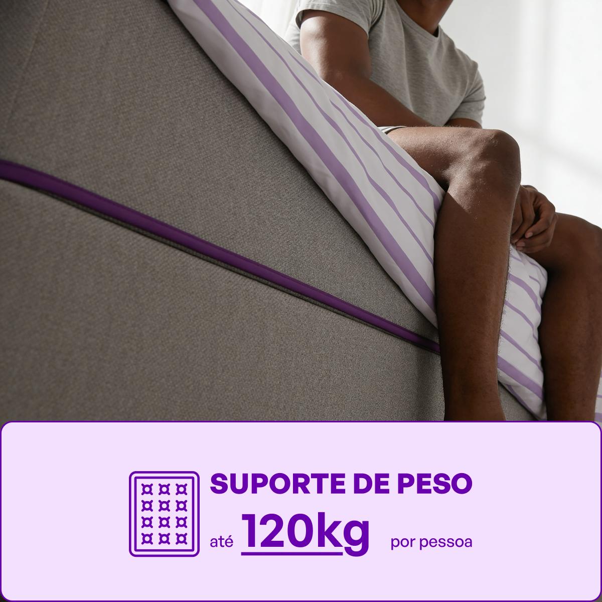 Cama Box Jaquard Cayambe Bege Queen 198x158x25 cm Smartz