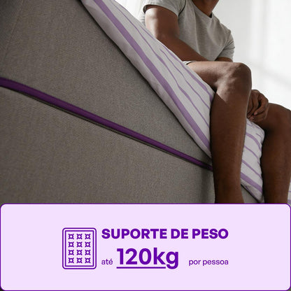 Cama Box Jaquard Cayambe Bege Queen 198x158x25 cm Smartz