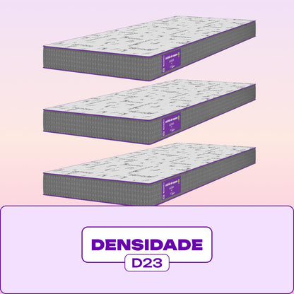 Cama Box com Colchão Solteiro D23 Acction  78x188 Smartz