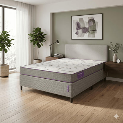 Cama box com Colchão Casal  D28 Acction  138x188cm Macio Smartz