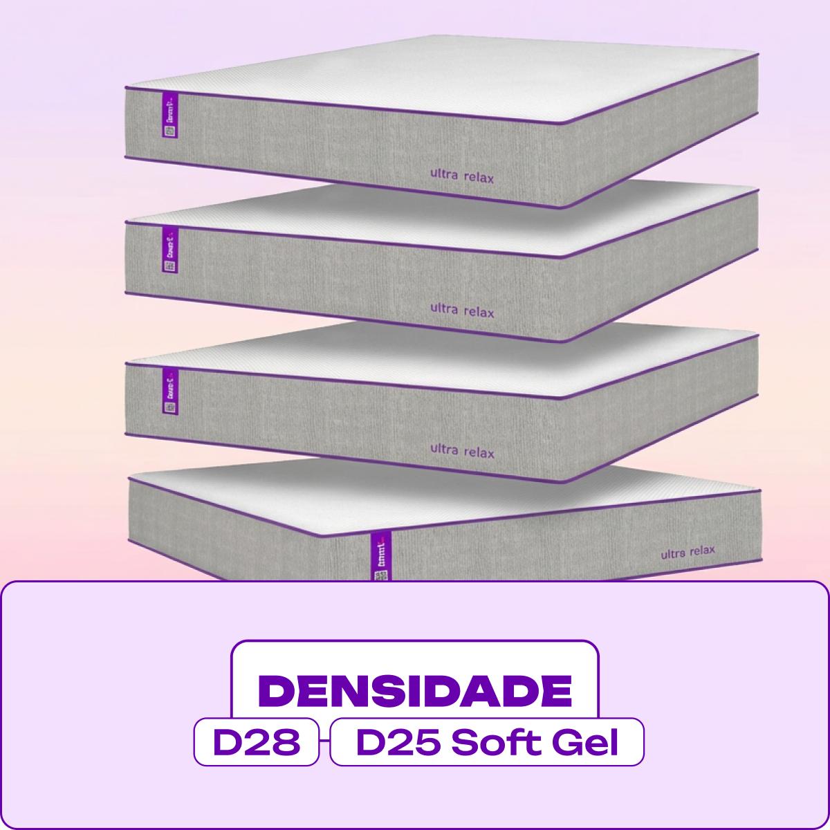 Cama Box Solteirão Com Colchão D28+D25 108x198 Ultra Relax Smartz