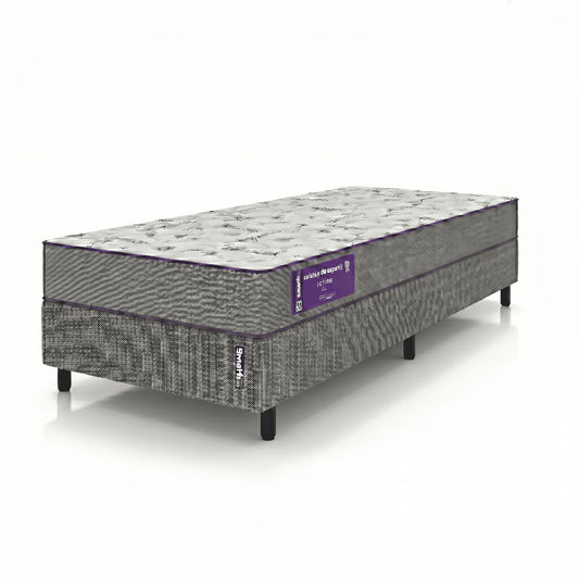Cama box Solteiro com Colchão D23 Acction 88x188 Smartz