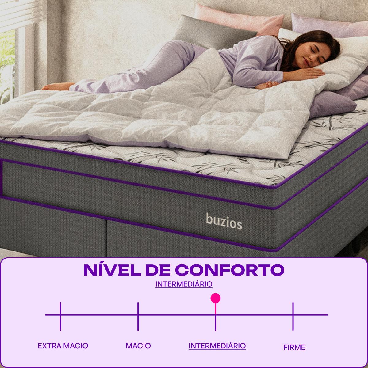 Colchão Solteiro Mola Pocket 188x88x25 Búzios Smartz