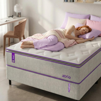 Cama Box Casal Com Colchão D26/D28 138x188 ATRIO Smartz