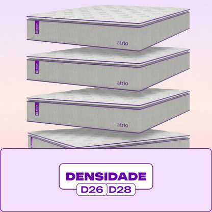 Cama Box Solteiro Com Colchão D26/D28 88x188 ATRIO Smartz