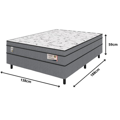 Cama Box Casal Conjugado Molas Ensacadas 138x188x59 Plumatex