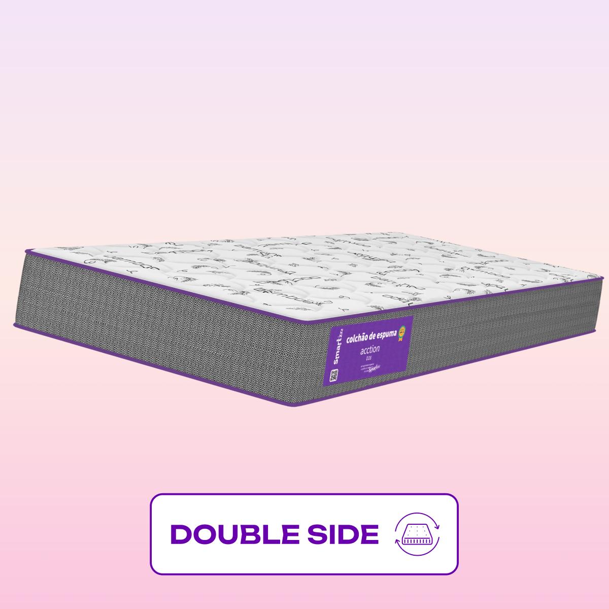 Cama Box  com Colchão Solteiro D28   Acction 88x188 Smartz