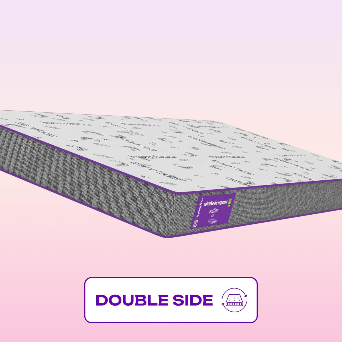 Cama Box  com Colchão Solteiro D28   Acction 88x188 Smartz