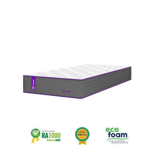 Colchão Solteiro Molas Ensacadas AG D80 88x188x22 Denver Smartz