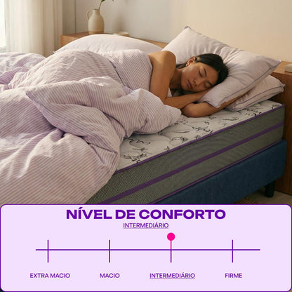 Cama Box  com Colchão Solteiro D28   Acction 88x188 Smartz