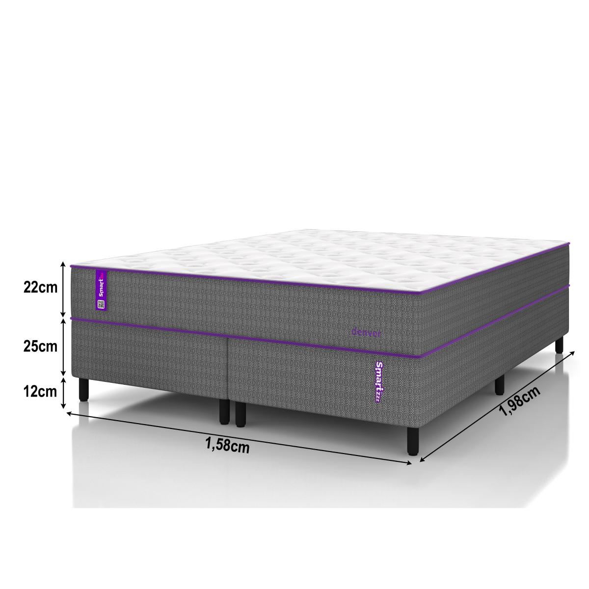 Cama Box Queen Molas Pocket Denver Smartz