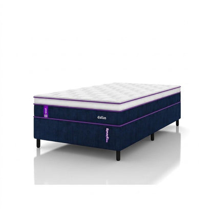 Cama Box Solteirão com Colchão 108x198 Dallas Smartz