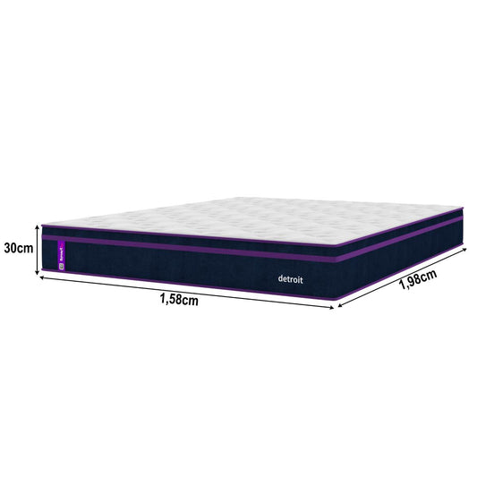 Colchão Queen Molas Ensacadas Detroit 158x198x30 Smartz