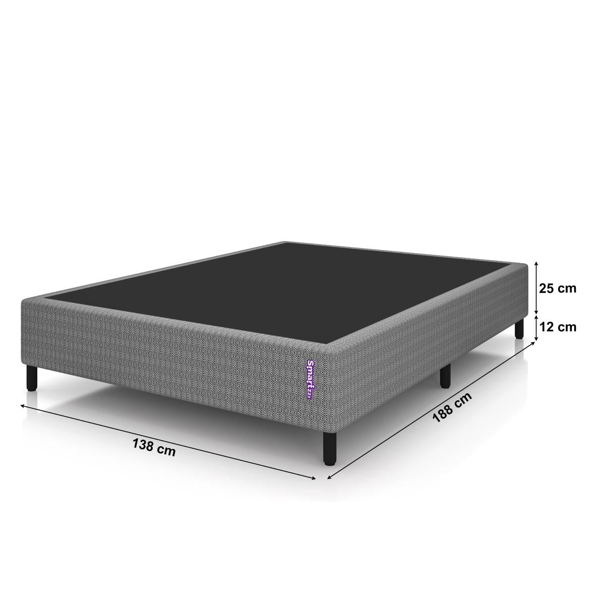 Conjunto Cama Box Casal Com Colchão  138x188x43 Ortovip  Smartz