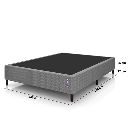 Conjunto Cama Box Casal Com Colchão  138x188x43 Ortovip  Smartz