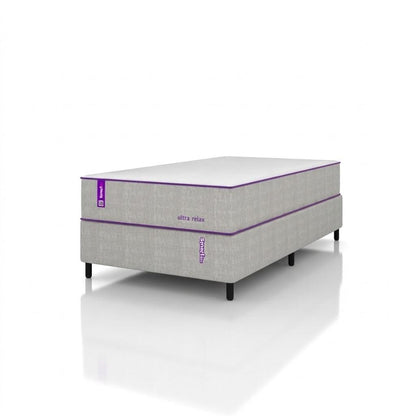 Cama Box Solteirão Com Colchão D28+D25 108x198 Ultra Relax Smartz