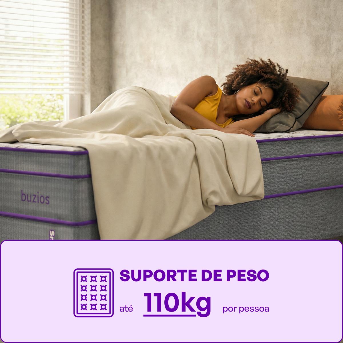 Colchão Solteiro Mola Pocket 188x88x25 Búzios Smartz