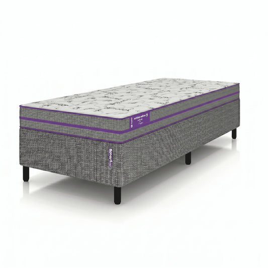 Cama Box Solteiro com Colchão D33   Ortovip  78x188x55 Smartz