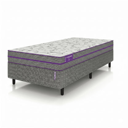 Cama Box com Colchão Solteiro D45  Ortovip 88x188x55 Smartz