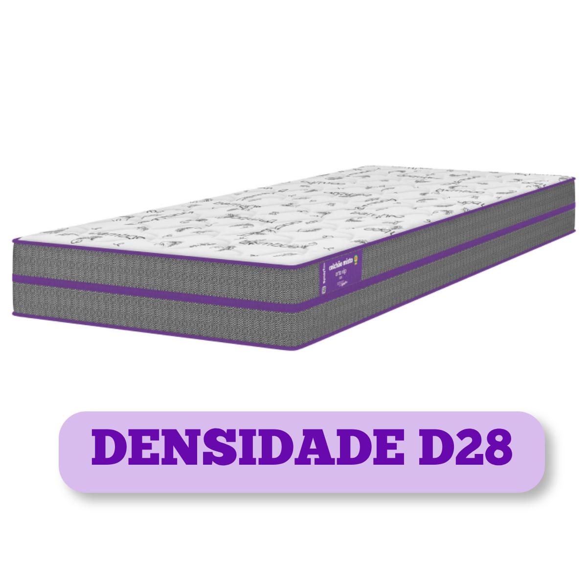 Cama Box com Colchão Solteiro Ortovip D28 Firme 78x188x55 Smartz