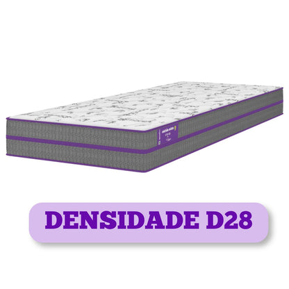 Cama Box com Colchão Solteiro Ortovip D28 Firme 78x188x55 Smartz