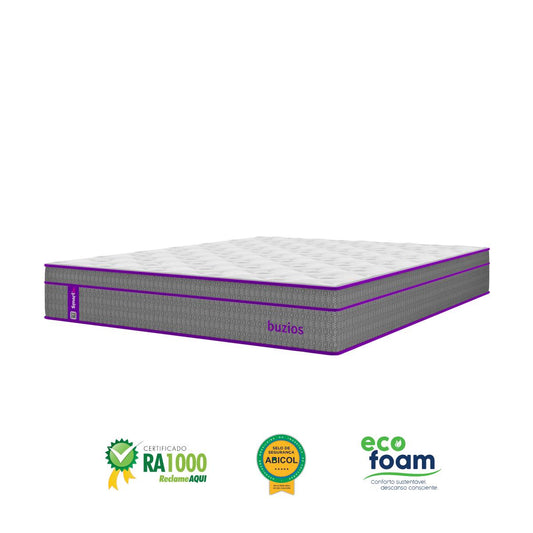 Colchão Queen Molas Ensacadas AG D80 Búzios 158x198 Smartz
