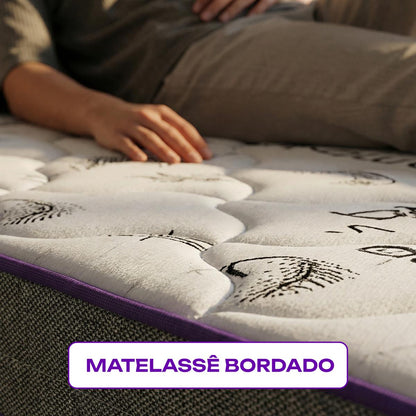 Cama Box com Colchão Solteiro Acction D33 88X188 Smartz