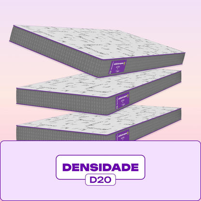 Cama Box com Colchão  Solteiro  D20 Acction  88x188 Smartz