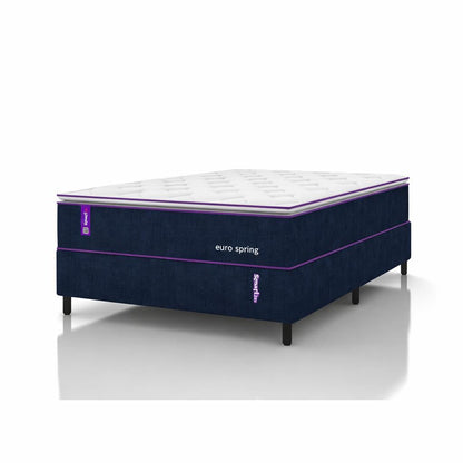 Cama Box Casal Com Colchão Molas Ensacadas D28 138x188 EUROSPRING Smartz