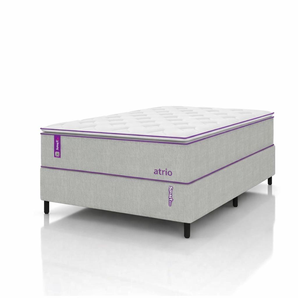 Cama Box Casal Com Colchão D26/D28 138x188 ATRIO Smartz