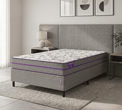 Cama Box Solteiro com Colchão D33   Ortovip  78x188x55 Smartz