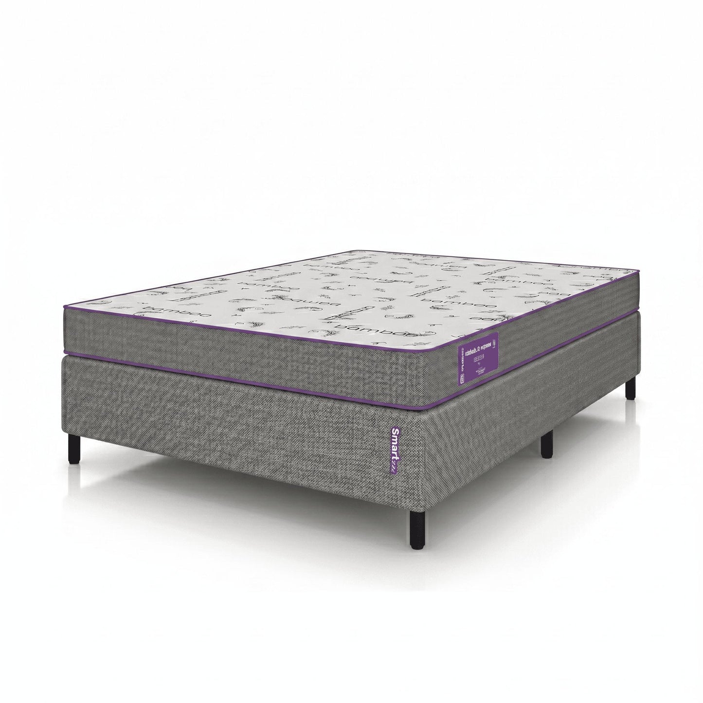 Cama box com Colchão Casal  D28 Acction  138x188cm Macio Smartz